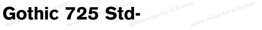 Gothic 725 Std字体转换